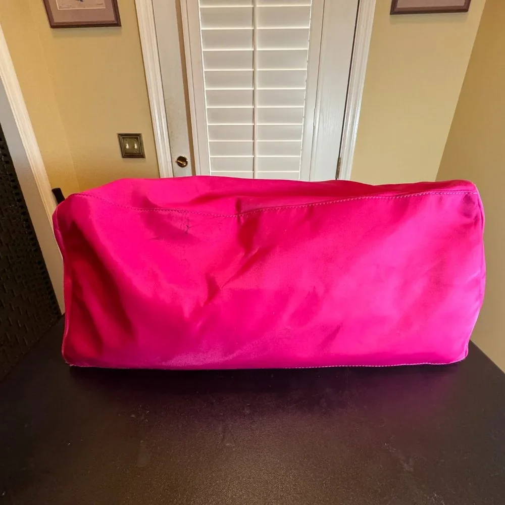 Kate spade  New York pinknylon  tote with leather straps and crossbody strap